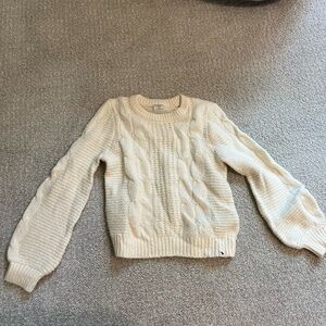 Abercrombie kids beige knit sweater size 9/10